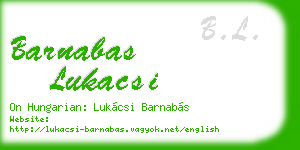 barnabas lukacsi business card